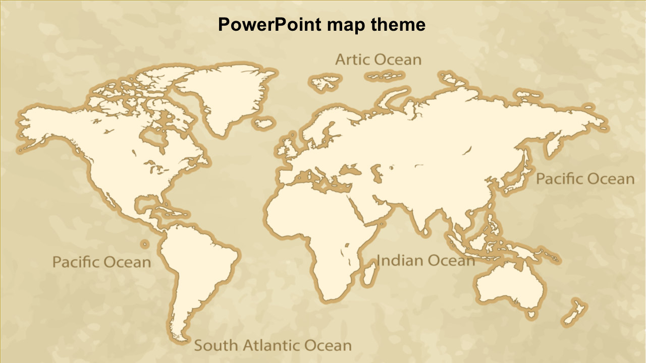 Innovative PowerPoint Map Theme Template Presentation